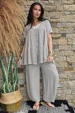 Lina Linen Blend Smock Over Shirt Washed Mocha